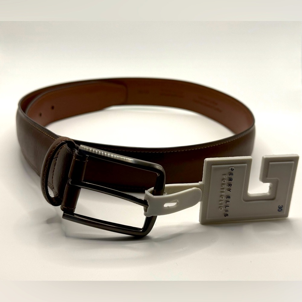 Perry Ellis Brown Imitation Leather Belt